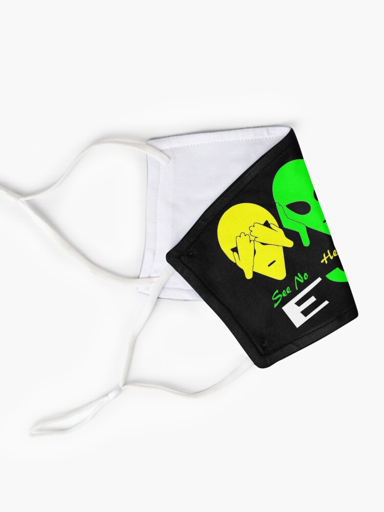 Alternate view of See Hear Speak No Evil Alien Design Mask