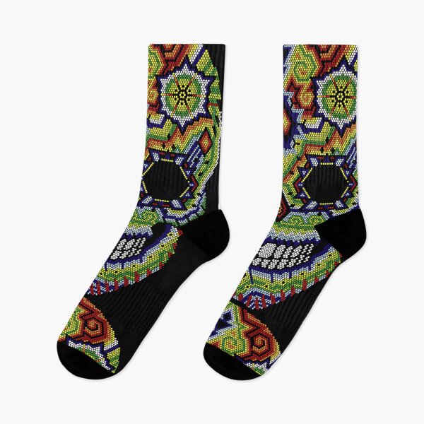 Item preview, skull huichol mexican designed and sold by cat poe.