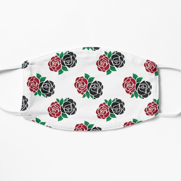Red and Black Roses Flat Mask