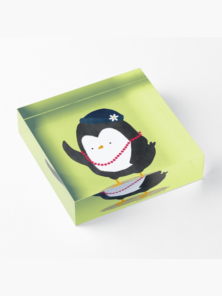 Alternate view of Lady Daisy Penguin Acrylic Block