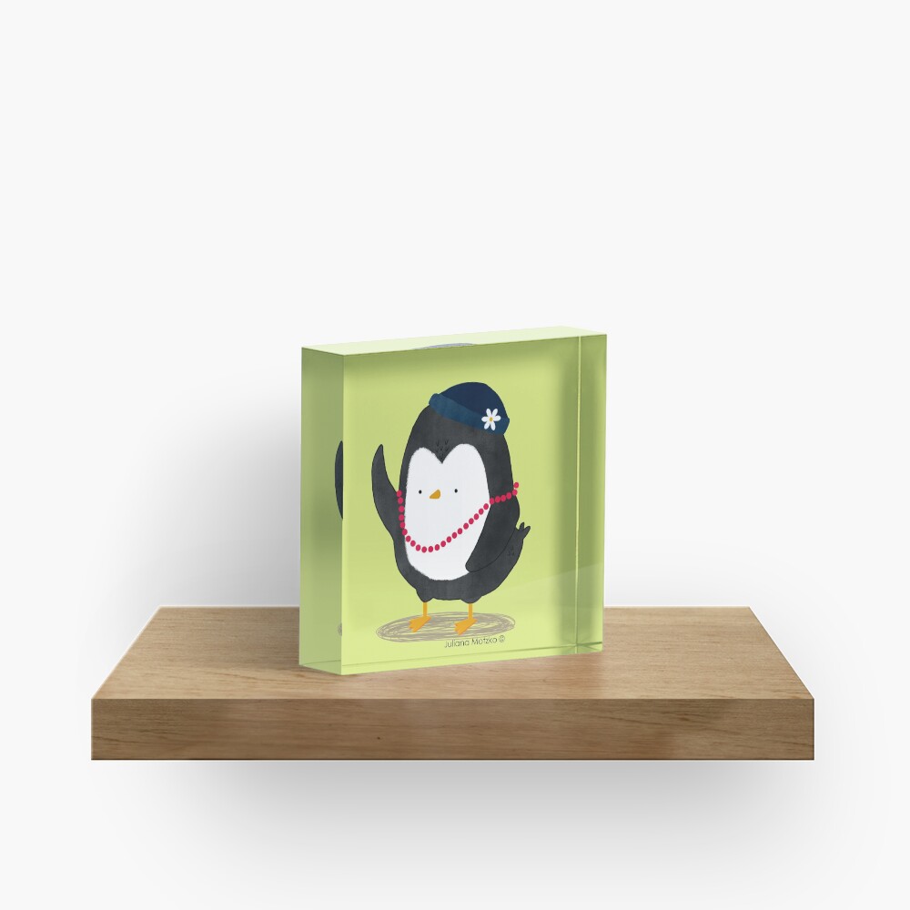 Lady Daisy Penguin Acrylic Block
