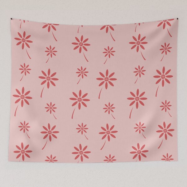 Item preview, BB Flowers Pattern Dark Melon on Light Salmon designed and sold by ByJezie.