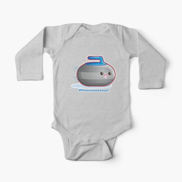 Cute Curling Stone Long Sleeve Baby One-Piece