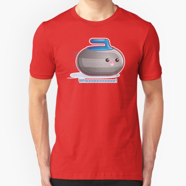 Cute Curling Stone Slim Fit T-Shirt