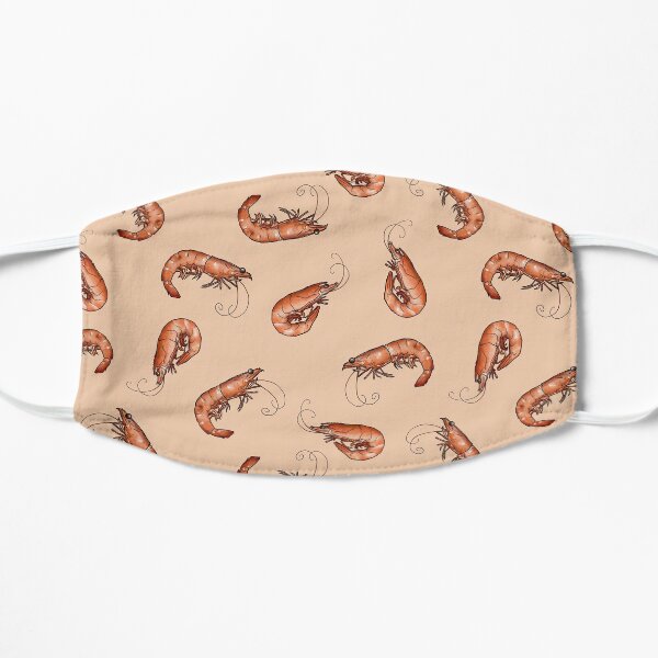All the Prawns and Shrimp Seafood Feast in Peach Flat Mask