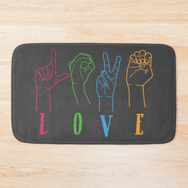 Item preview, Deaf Awareness Rainbow Colors Sign Language LOVE Hands Design designed and sold by tronictees.