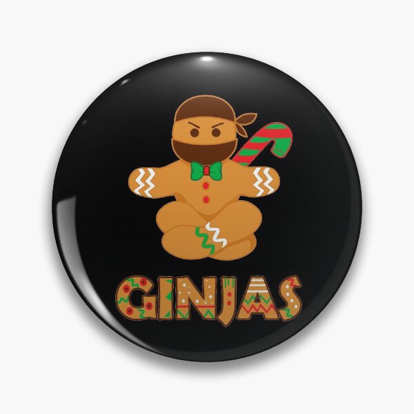 Item preview, Ginjas Ginger Bread Ninja Christmas Holiday print designed and sold by tronictees.