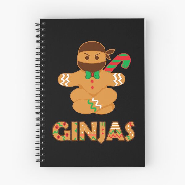 Item preview, Ginjas Ginger Bread Ninja Christmas Holiday print designed and sold by tronictees.