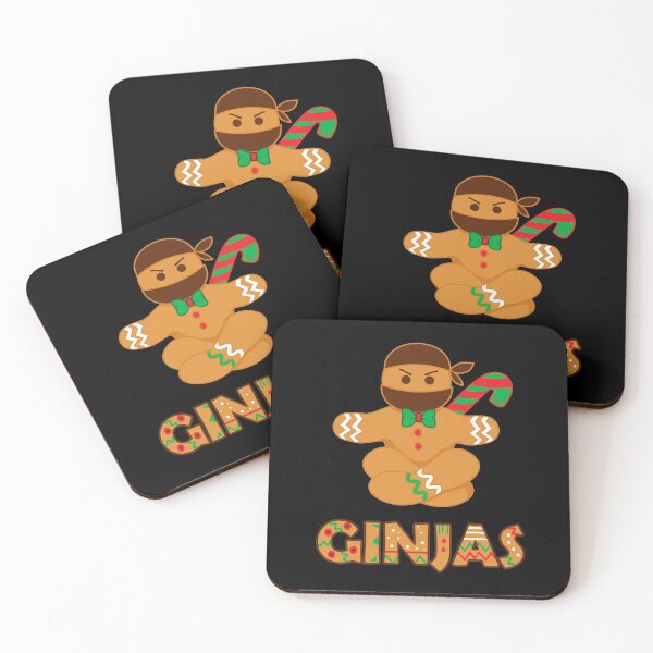 Item preview, Ginjas Ginger Bread Ninja Christmas Holiday print designed and sold by tronictees.