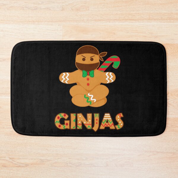 Item preview, Ginjas Ginger Bread Ninja Christmas Holiday print designed and sold by tronictees.