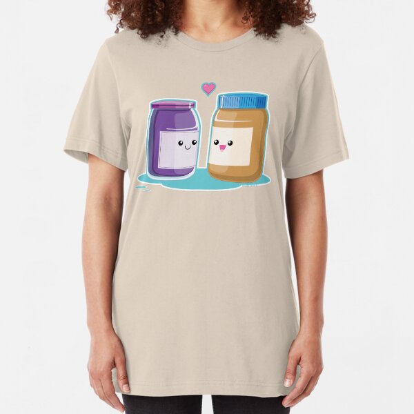 Kawaii Peanut Butter and Jelly Slim Fit T-Shirt