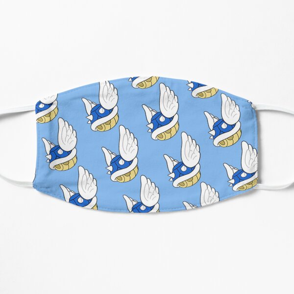Blaues Shell hellblaues Muster Flache Maske