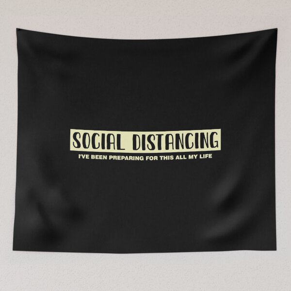 Item preview, QUARANTINE SOCIAL DISTANCING  T-Shirt funny saying Humor Slim Fit T-Shirt designed and sold by sfyn-na.