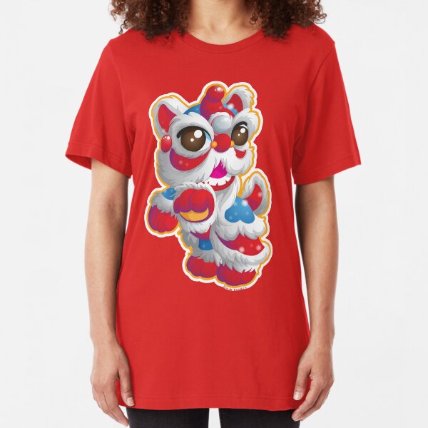 Cute Lion Dancer Slim Fit T-Shirt