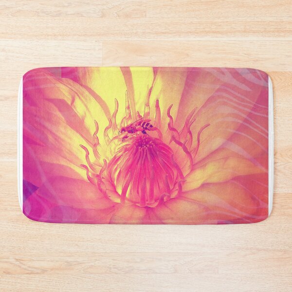 Item preview, Illuminated Lotus Flower with Bee designed and sold by indigorayz.