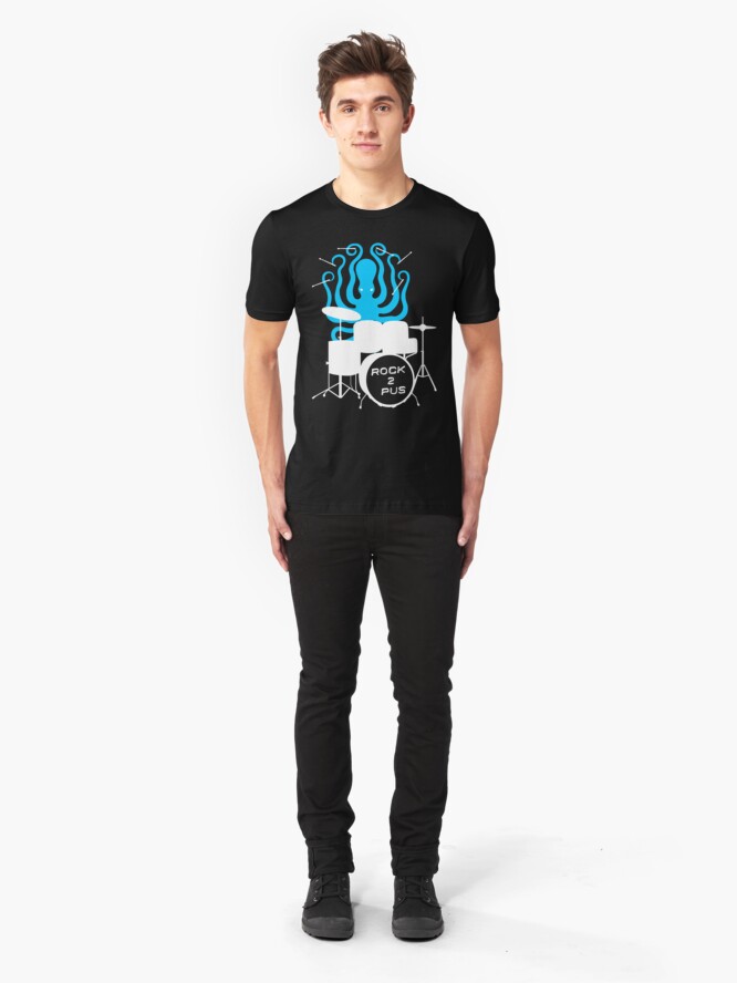 Alternate view of Octopus Rock! Slim Fit T-Shirt