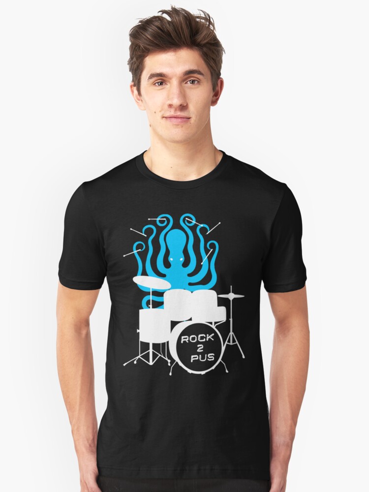 Alternate view of Octopus Rock! Slim Fit T-Shirt