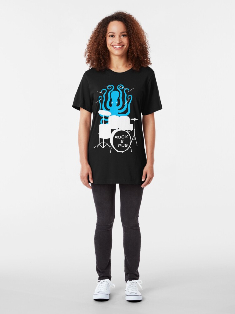 Alternate view of Octopus Rock! Slim Fit T-Shirt