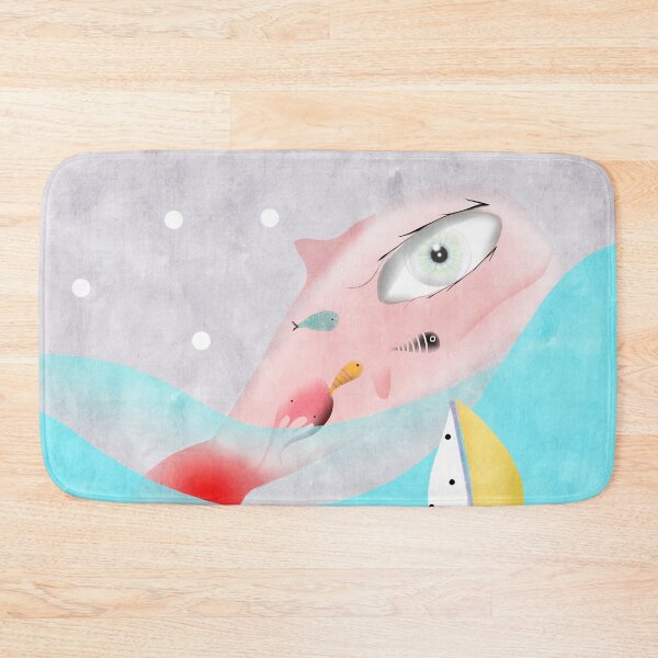 Item preview, Eating you up - Snowing Day Fishes - Ocean Waves designed and sold by rupydetequila.