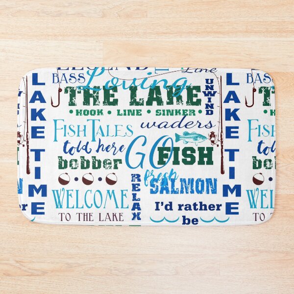 Item preview, Fishing Typographic Print designed and sold by FionaStokes.