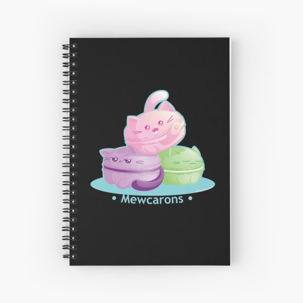 Cute Kitty Cat Macarons Spiral Notebook