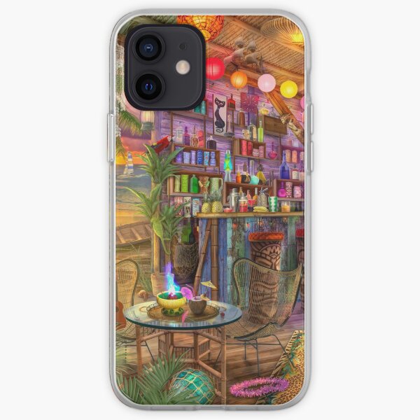 Tiki Beach Sunset iPhone Soft Case