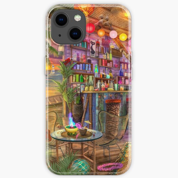 Tiki Beach Sunset iPhone Soft Case