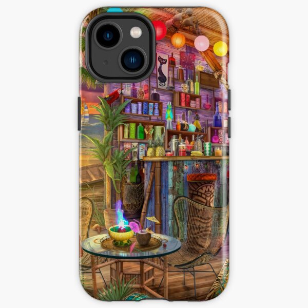 Tiki Beach Sunset iPhone Tough Case