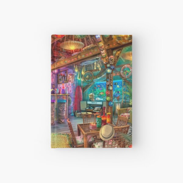 Tiki Beach Sunset Hardcover Journal