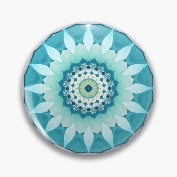 Item preview, Aquamarine Mandala designed and sold by Kelly Dietrich Mandala & Fractal Art.