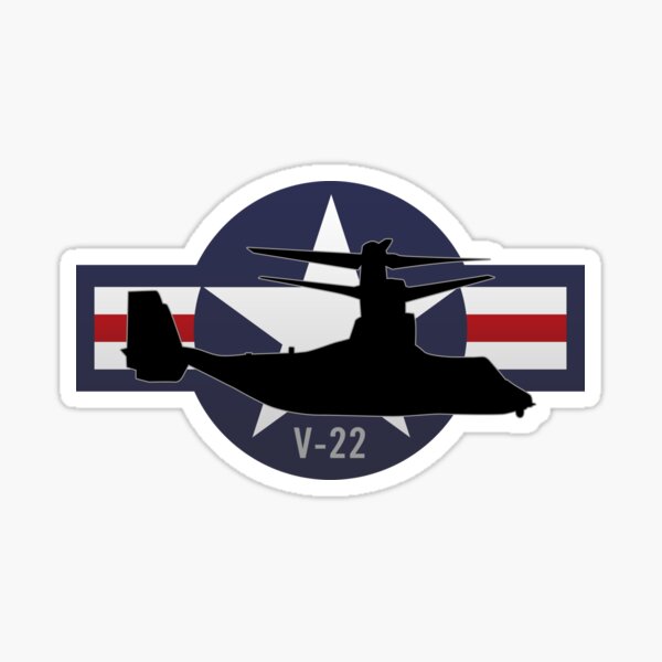 V-22 Osprey Vertical Lift VTOL Military Airplane Sticker