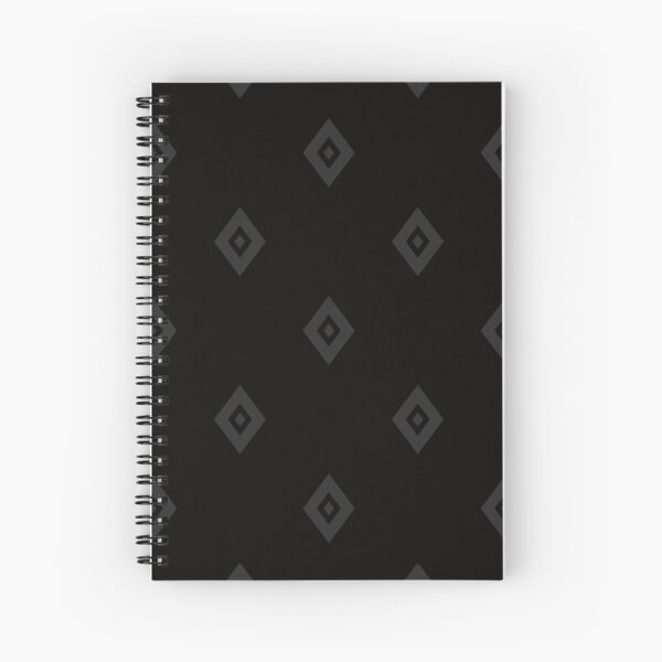 Diamonds Black on Black Spiral Notebook