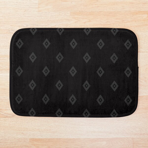 Diamonds Black on Black Bath Mat