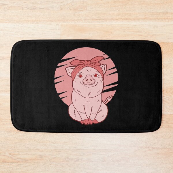 Item preview, Cute Pink Pig Bandana Animal Lover Gift designed and sold by haselshirt.