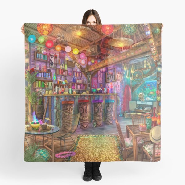 Tiki Beach Sunset Scarf