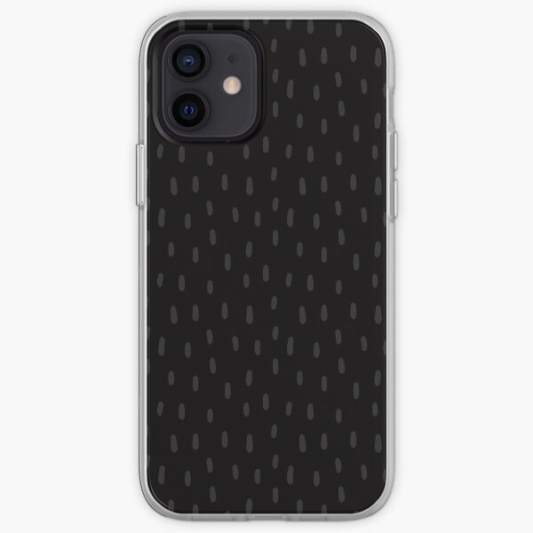 Dashed Dots Black on Black iPhone Soft Case