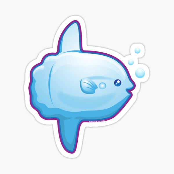 Vista previa del artículo con la obra «Kawaii Sunfish», diseñado y vendido por kimchikawaii.