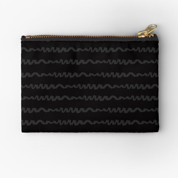 Scribble Black on Black Zipper Pouch