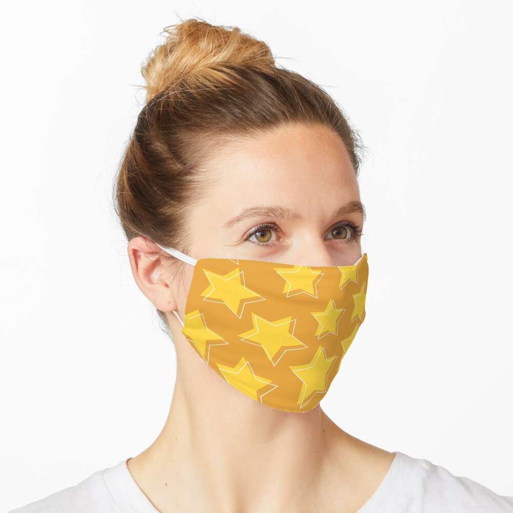 Download Yellow Stars Face Mask Mask By Kingryder Redbubble PSD Mockup Templates