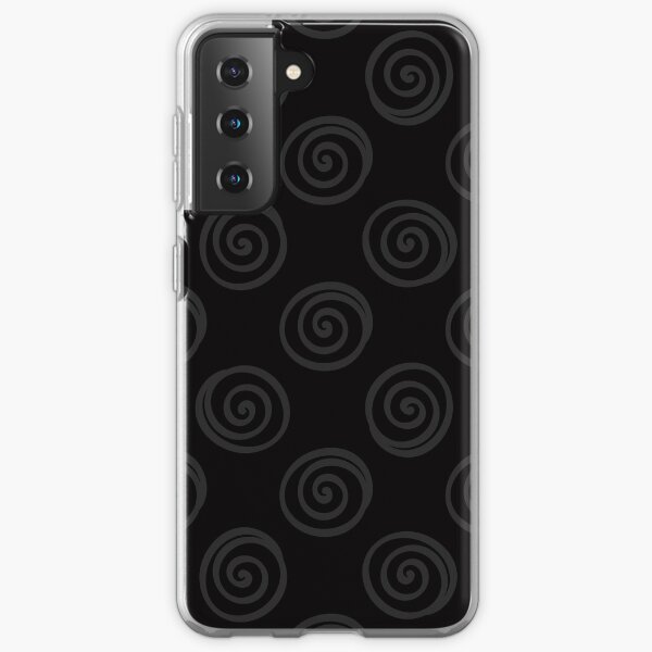 Spiral swirl Black on Black Samsung Galaxy Soft Case