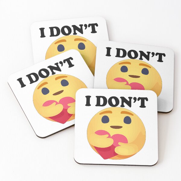 Item preview, I Don't Care React Emoji designed and sold by MotoringZen.