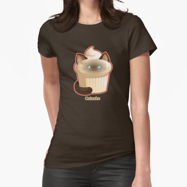 Cute Cat Cupcake Fitted T-Shirt