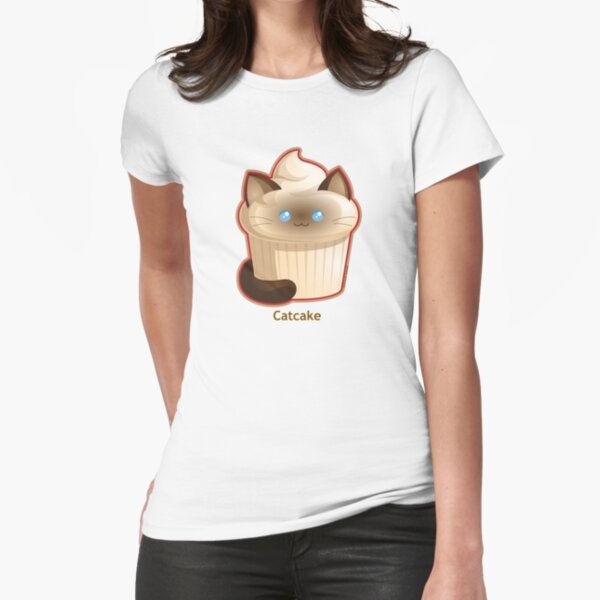 Cute Cat Cupcake Fitted T-Shirt
