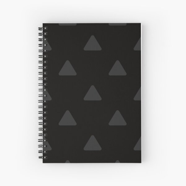 Triangles Black on Black Spiral Notebook