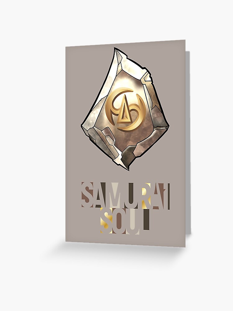 Samurai Soul Final Fantasy 14 Job Crystal Greeting Card By Saminjapan Redbubble