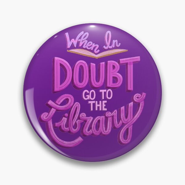Item preview, When In Doubt Go to the Library - Purple designed and sold by latheandquill.