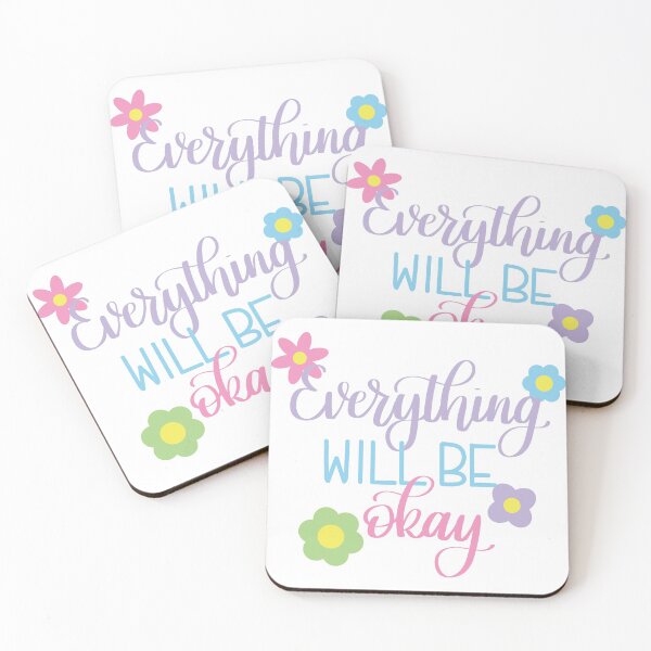 Item preview, Everything will be Okay Positive Motivation Quote designed and sold by Kelly Leung.