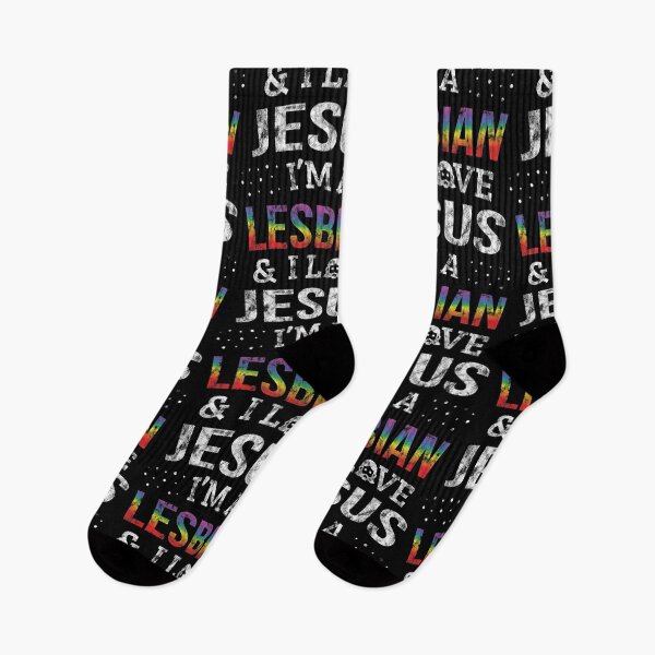 Item preview, LGBT Gay Pride Lesbian I'm a Lesbian I Love Jesus grunge designed and sold by haselshirt.