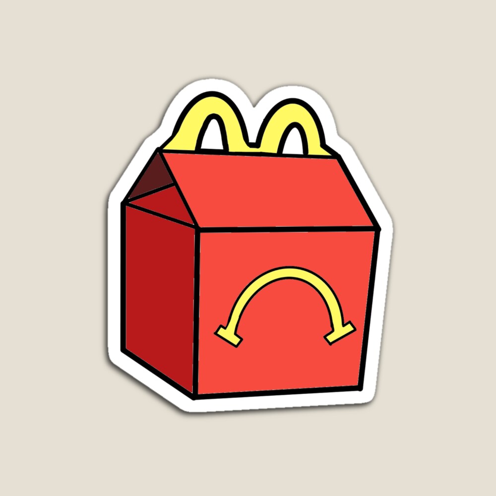 Unhappy Meal Box Sticker for Sale by Melaniestickers