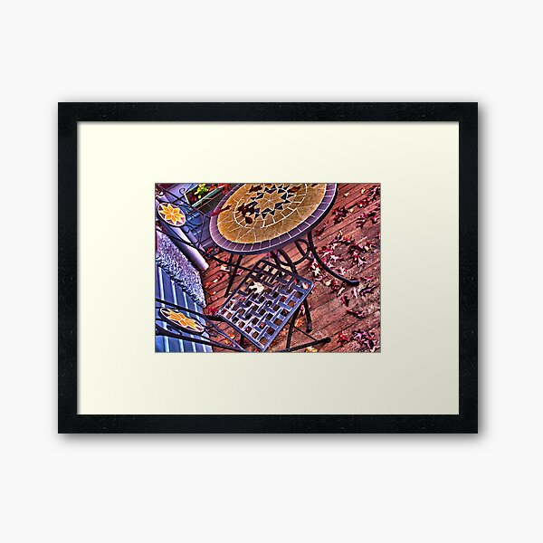Table and Chairs Framed Art Print